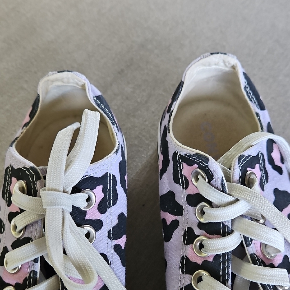 Converse Women's Stylish Leopard Animal Print Sneakers 6 - Picture 12 of 12